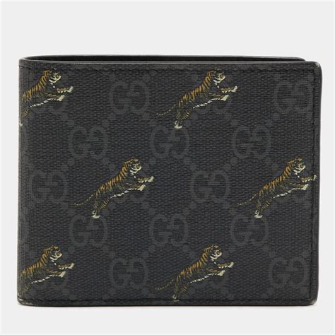 gucci wallet black tiger|Gucci tiger print wallet.